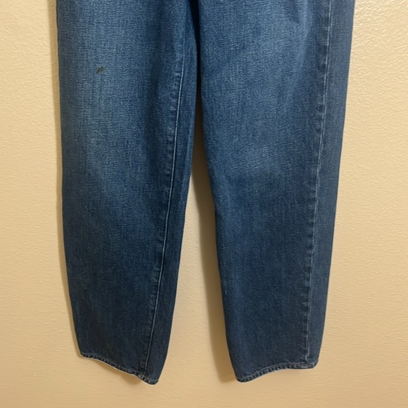 Madewell Baggy Straight Blue Jeans - Picture 3 of 12